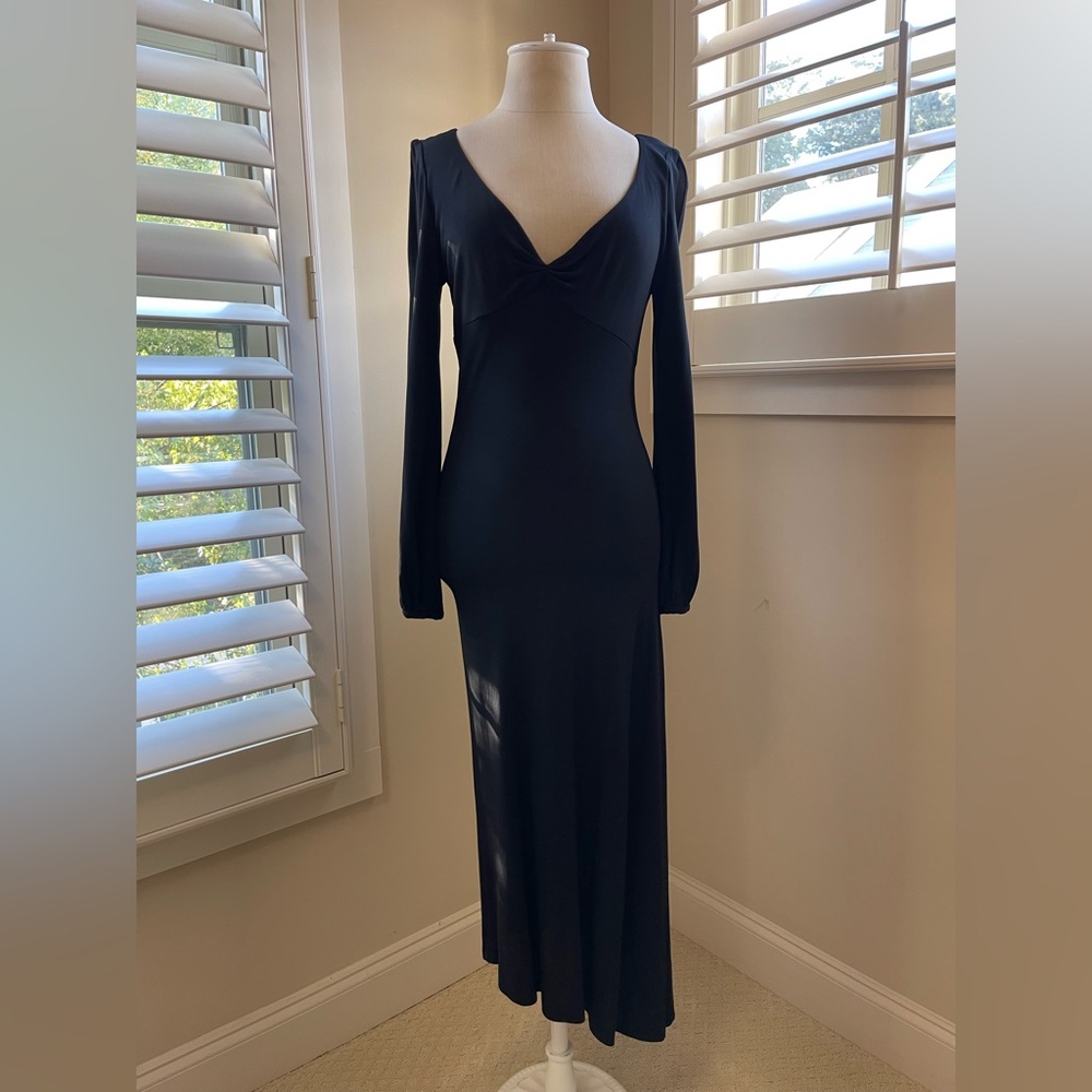 Diane von Furstenberg asymmetrical black dress sz 8